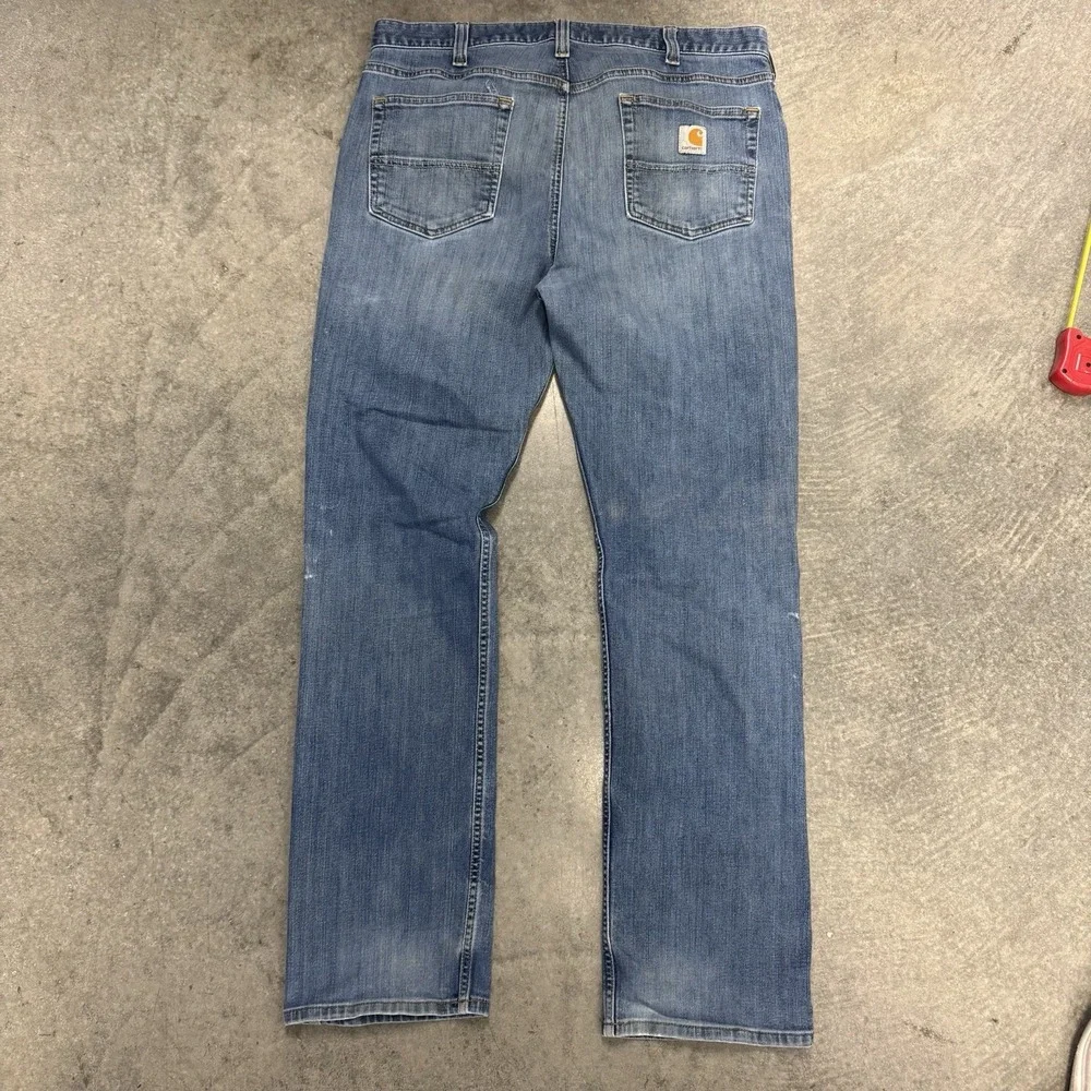 Carhartt 102804-964 Rugged Flex Jeans Mens 36x32 Relaxed Straight Coldwater Blue